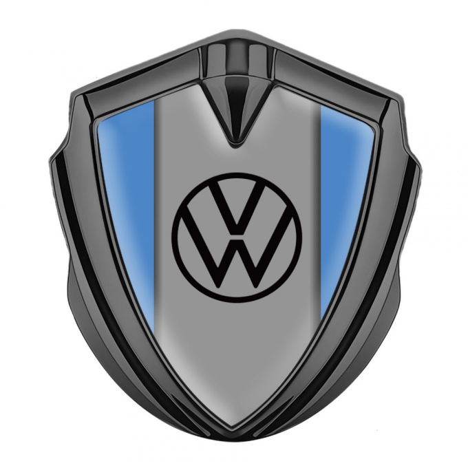 VW Fender Emblem Badge Graphite Blue Grey Palette Design