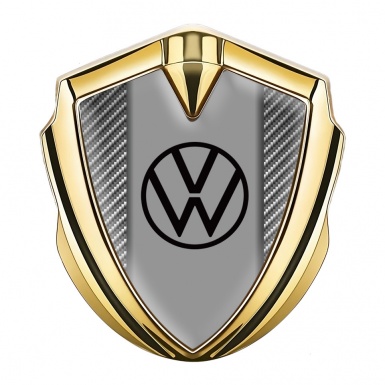 VW Emblem Self Adhesive Gold Light Carbon Grey Palette Edition