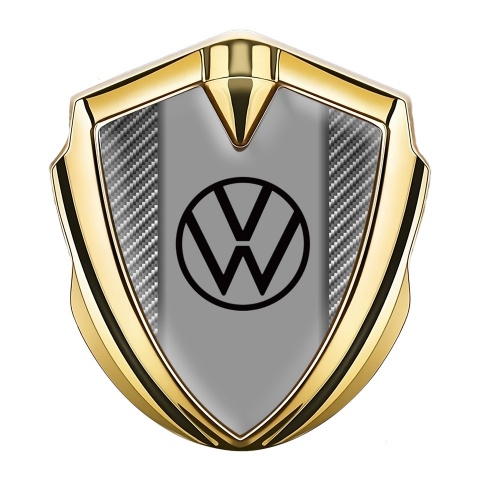 VW Emblem Self Adhesive Gold Light Carbon Grey Palette Edition