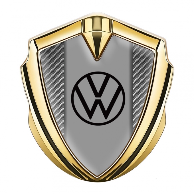VW Emblem Self Adhesive Gold Light Carbon Grey Palette Edition