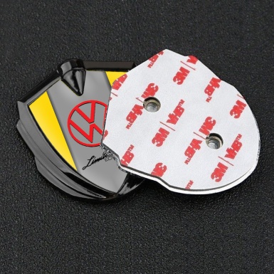 VW Domed Emblem Graphite Yellow Sides Limited Edition Design