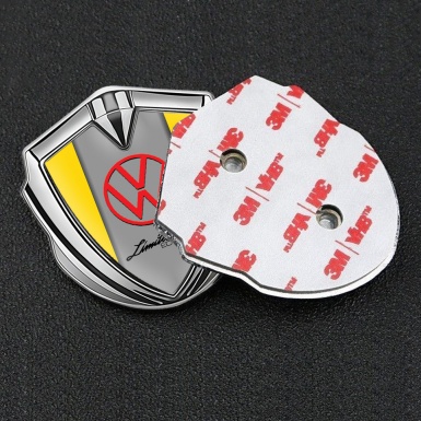VW Domed Emblem Silver Yellow Sides Limited Edition Design