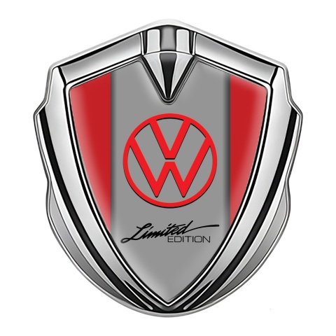 VW Emblem Ornament Silver Red Sides Limited Edition Design