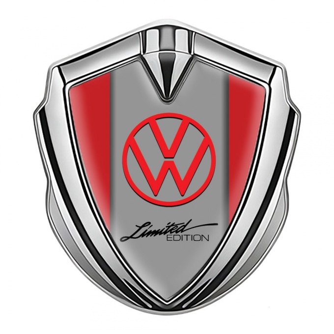 VW Emblem Ornament Silver Red Sides Limited Edition Design
