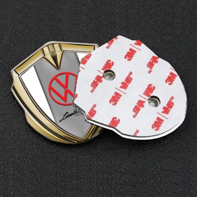 VW Bodyside Domed Emblem Gold White Sides Limited Edition Motif