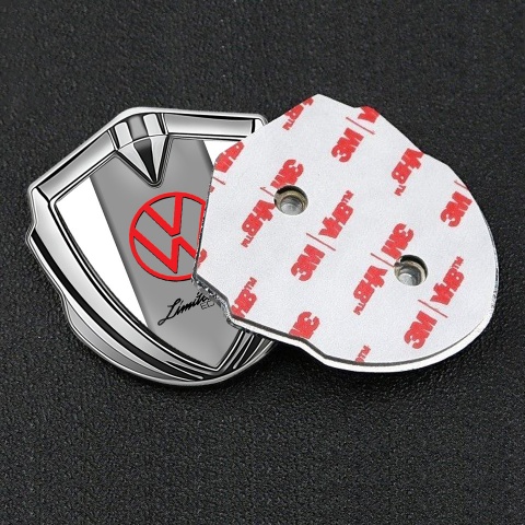 VW Bodyside Domed Emblem Silver White Sides Limited Edition Motif
