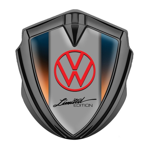 VW Emblem Car Badge Graphite Gradient Base Limited Edition Logo