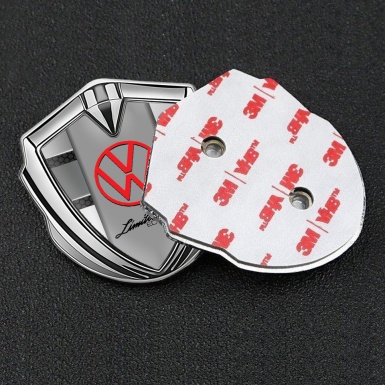 VW Emblem Fender Badge Silver Dark Hex Panels Limited Edition