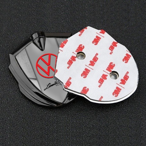 VW Fender Emblem Badge Graphite Stone Texture Plates Limited Edition