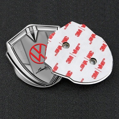 VW Fender Emblem Badge Silver Stone Texture Plates Limited Edition
