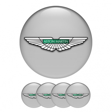 Aston Martin Center Hub Dome Stickers Light Gray