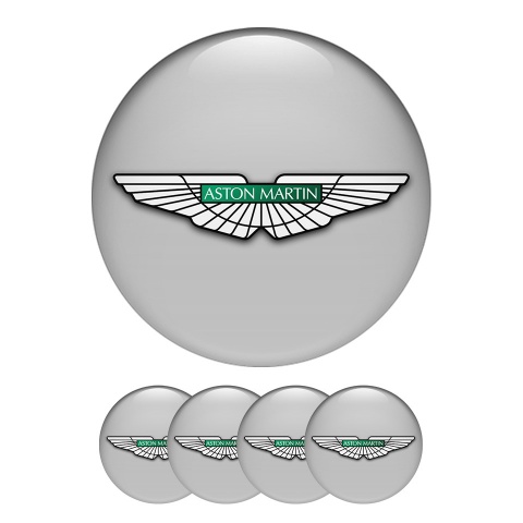Aston Martin Center Hub Dome Stickers Light Gray