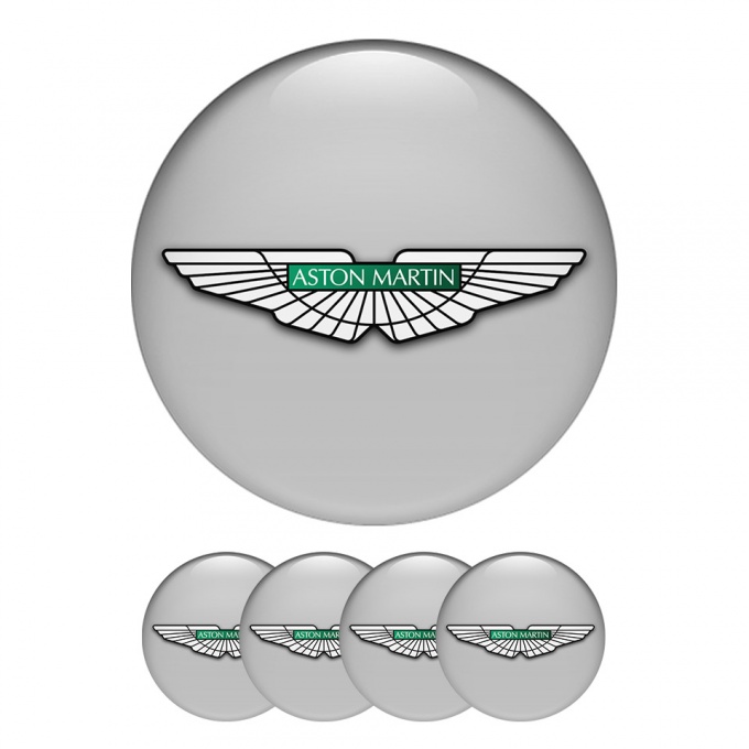 Aston Martin Center Hub Dome Stickers Light Gray