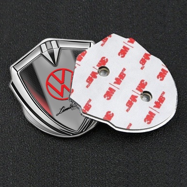 VW Emblem Trunk Badge Silver Red Fragments Limited Edition Logo