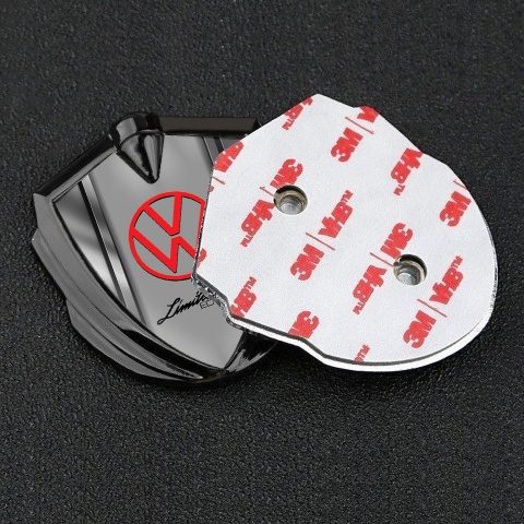 VW Domed Emblem Graphite Polished Metal Limited Edition Logo