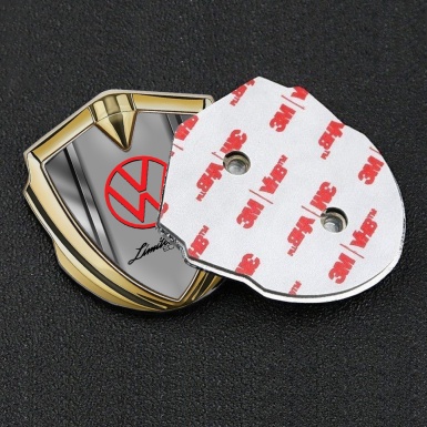 VW Domed Emblem Gold Polished Metal Limited Edition Logo