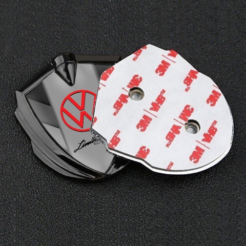 VW Bodyside Domed Emblem Graphite Monochrome Plates Limited Edition