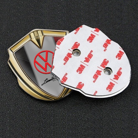 VW Emblem Car Badge Gold Dual Texture Limited Edition Logo