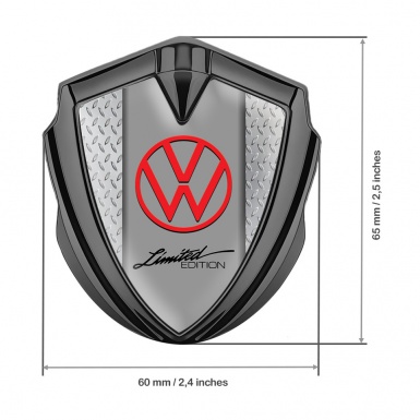 VW Emblem Fender Badge Graphite Light Treadplate Limited Edition