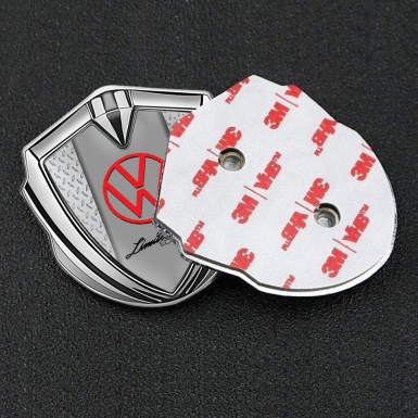 VW Emblem Fender Badge Silver Light Treadplate Limited Edition