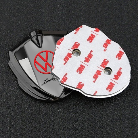 VW Emblem Trunk Badge Graphite Polished Steel Limited Edition Logo