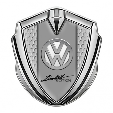 VW Emblem Ornament Silver Honeycomb Chrome Limited Edition Logo