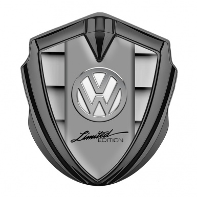 VW Emblem Ornament Graphite Shutter Effect Chrome Logo Limited Edition