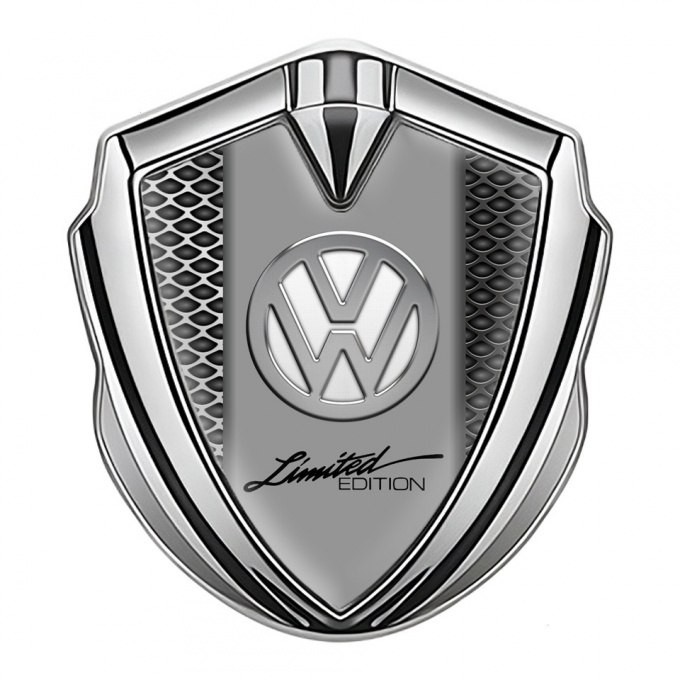 VW Bodyside Domed Emblem Silver Metal Pattern Chrome Limited Edition