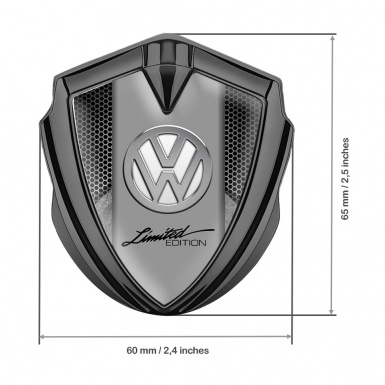 VW Emblem Badge Self Adhesive Graphite Stone Element Limited Edition