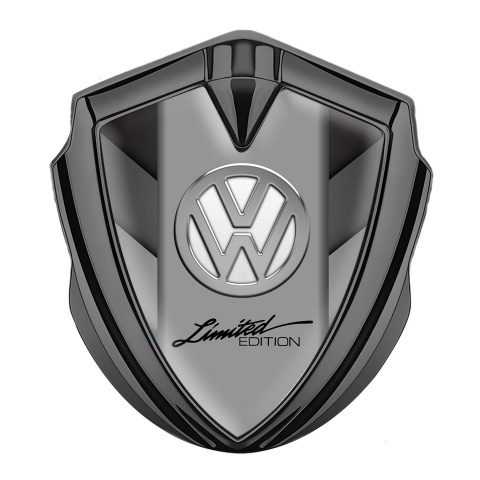 VW Emblem Ornament Graphite Grey Stripes Chrome Limited Edition