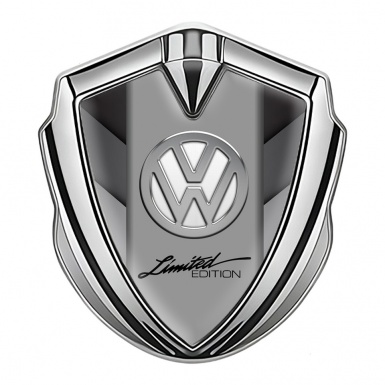 VW Emblem Ornament Silver Grey Stripes Chrome Limited Edition