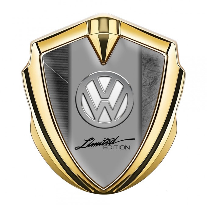 VW Bodyside Domed Emblem Gold Scratched Surface Limited Edition
