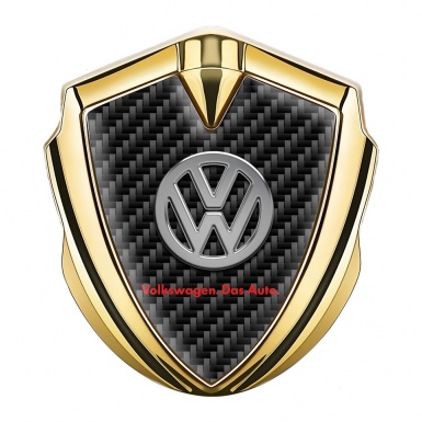 VW Emblem Car Badge Gold Black Carbon Chrome Logo Das Auto