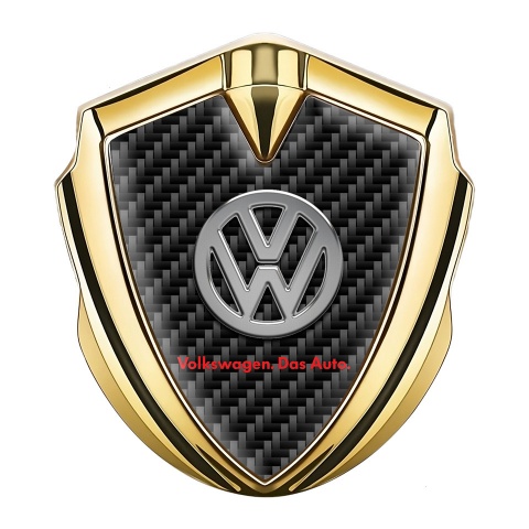 VW Emblem Car Badge Gold Black Carbon Chrome Logo Das Auto