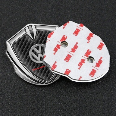 VW Emblem Car Badge Silver Black Carbon Chrome Logo Das Auto