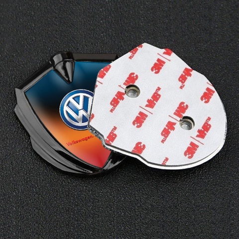 VW Domed Emblem Graphite Color Gradient Classic Color Logo Das Auto