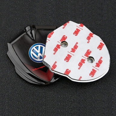 VW Emblem Self Adhesive Graphite Red Stone Classic Color Logo Design