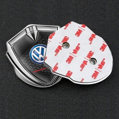 VW Emblem Self Adhesive Silver Red Stone Classic Color Logo Design