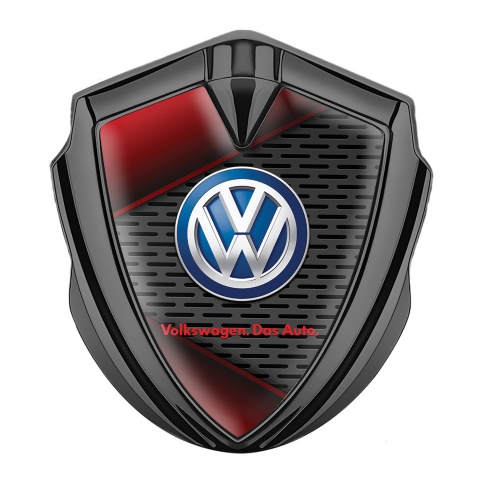 VW Metal Emblem Badge Graphite Crimson Elements Classic Blue Color