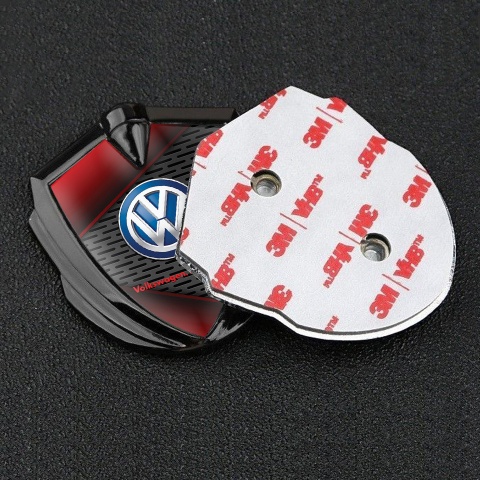 VW Metal Emblem Badge Graphite Crimson Elements Classic Blue Color