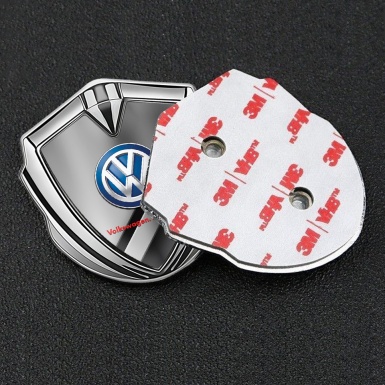 VW Emblem Ornament Silver Black Base Polished Panel Blue Logo