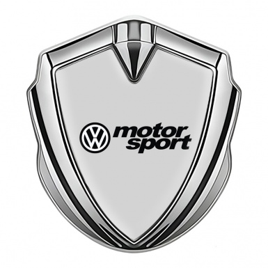 VW Emblem Self Adhesive Silver Grey Fill Motorsport Logo Design
