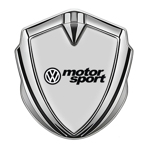 VW Emblem Self Adhesive Silver Grey Fill Motorsport Logo Design