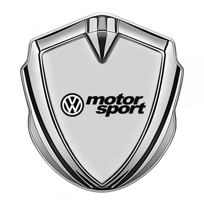 VW Emblem Self Adhesive Silver Grey Fill Motorsport Logo Design