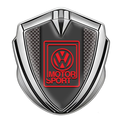 VW Bodyside Domed Emblem Silver Brown Carbon Motorsport Edition