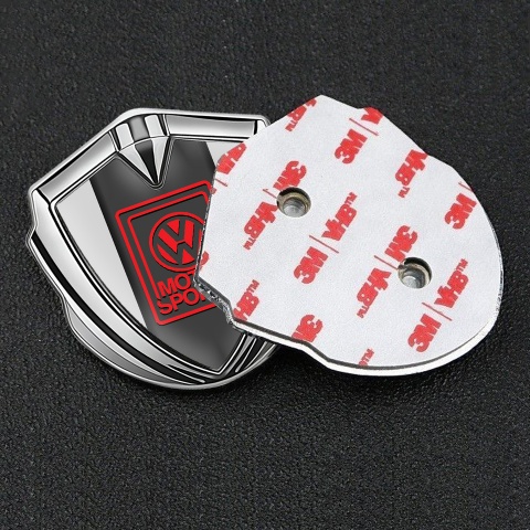 VW 3d Emblem Badge Silver Grey Base Motorsport Outline Logo