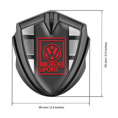 VW Emblem Self Adhesive Graphite Metal Hex Panels Motorsport Logo