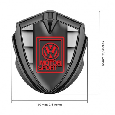 VW Emblem Ornament Graphite Grey Blocks Motorsport Logo Edition