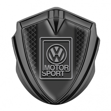 VW Emblem Fender Badge Graphite Black Squares Grey Logo Design