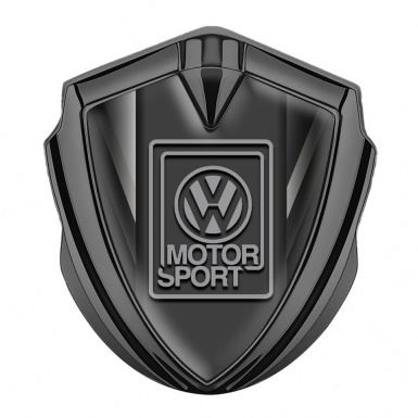 VW Emblem Self Adhesive Graphite Monochrome Panels Grey Motorsport Logo